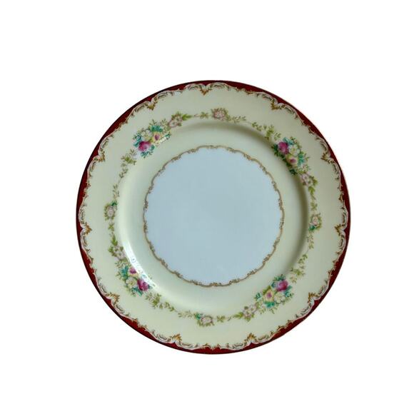 Vintage Dubarry Japan Porcelain Floral Plate 8” - Picture 1 of 2